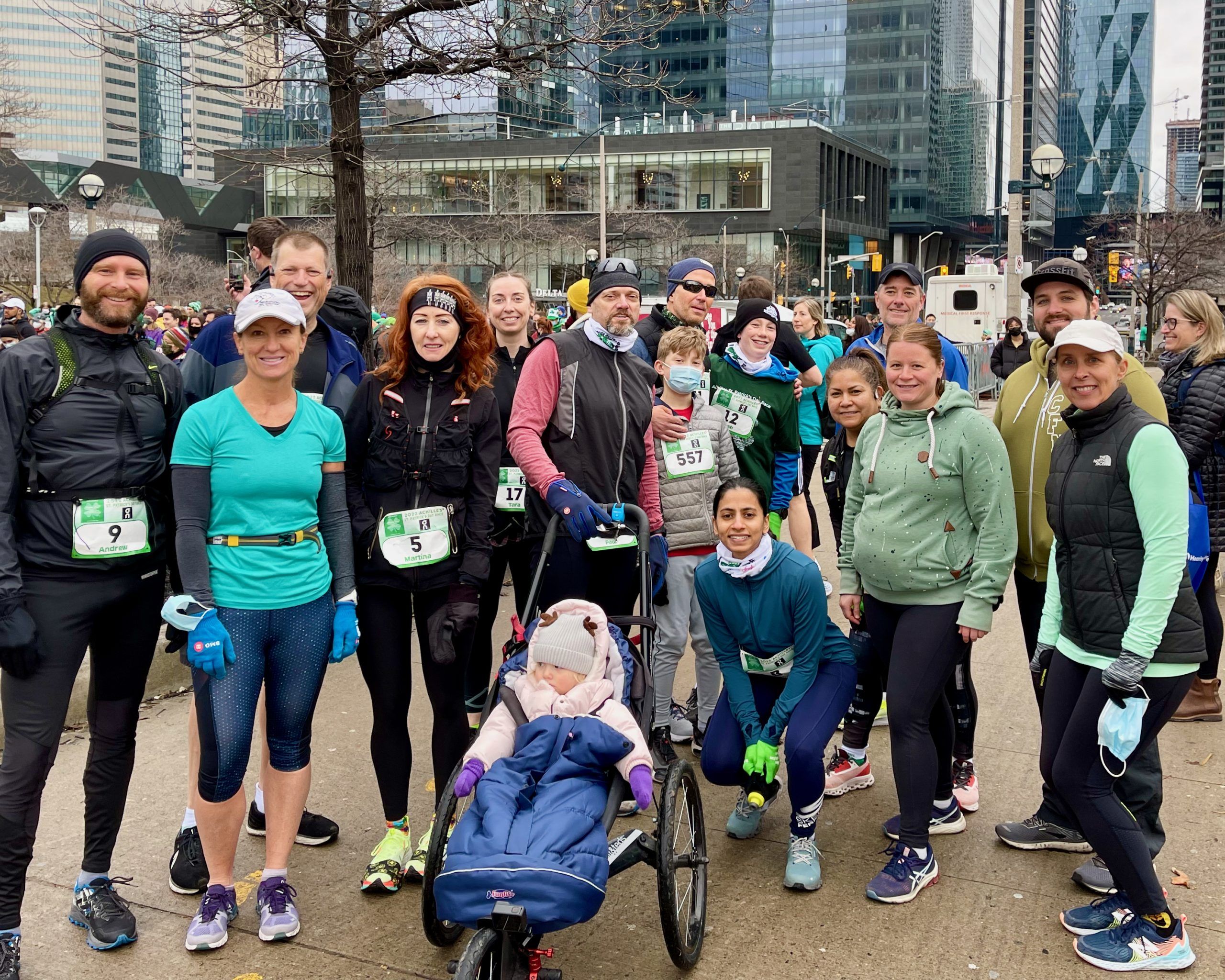 The Crossfit Colosseum Running group at Achilles Canada St. Patrick’s Day Race 2022
